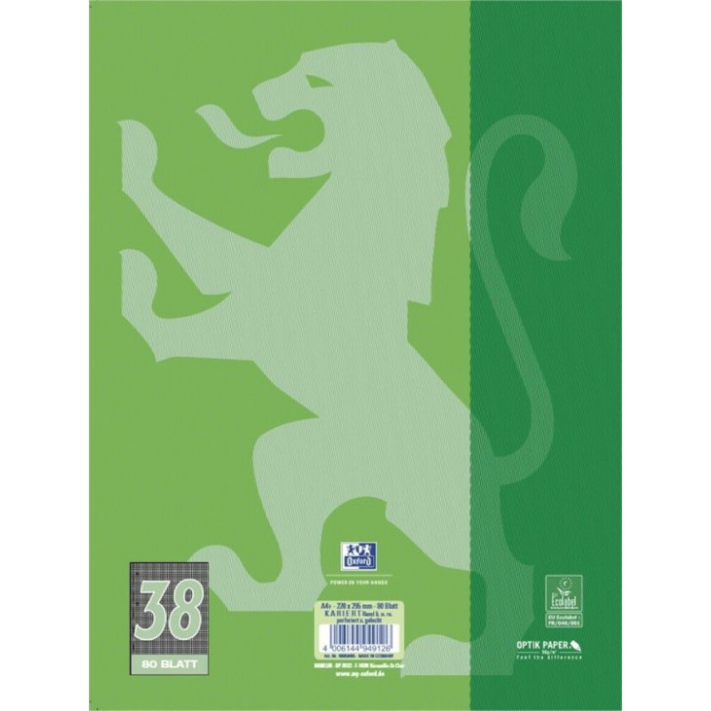 Oxford 100050405 writing notebook A4 Green