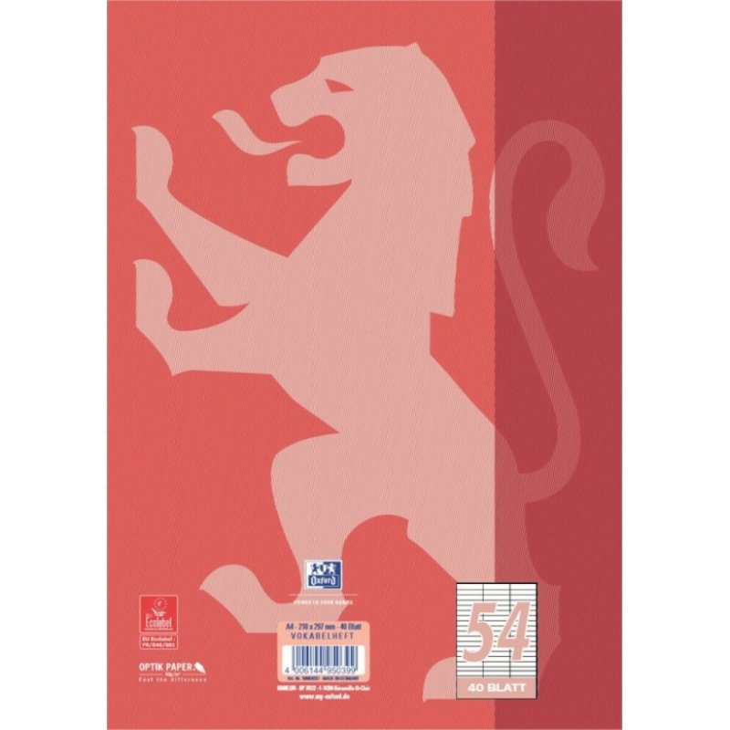 Oxford 100050337 bloc-notes A4 Rouge