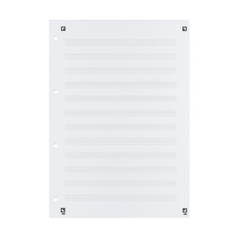 Oxford Noten-Collegeblock, DIN A4, 50 Blatt, Lineatur 14