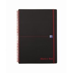 Oxford 400047654 bloc-notes A4 70 feuilles Noir, Rouge