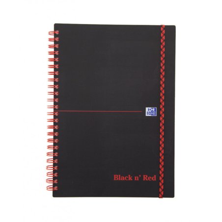Oxford Cahier à spirale Black n' Red, A5, ligné, PP