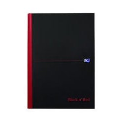 Oxford 400047607 bloc-notes A4 192 feuilles Noir, Rouge