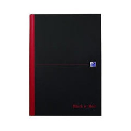 Oxford Bloc-notes Black n' Red - à reliure, A4, quadrillé