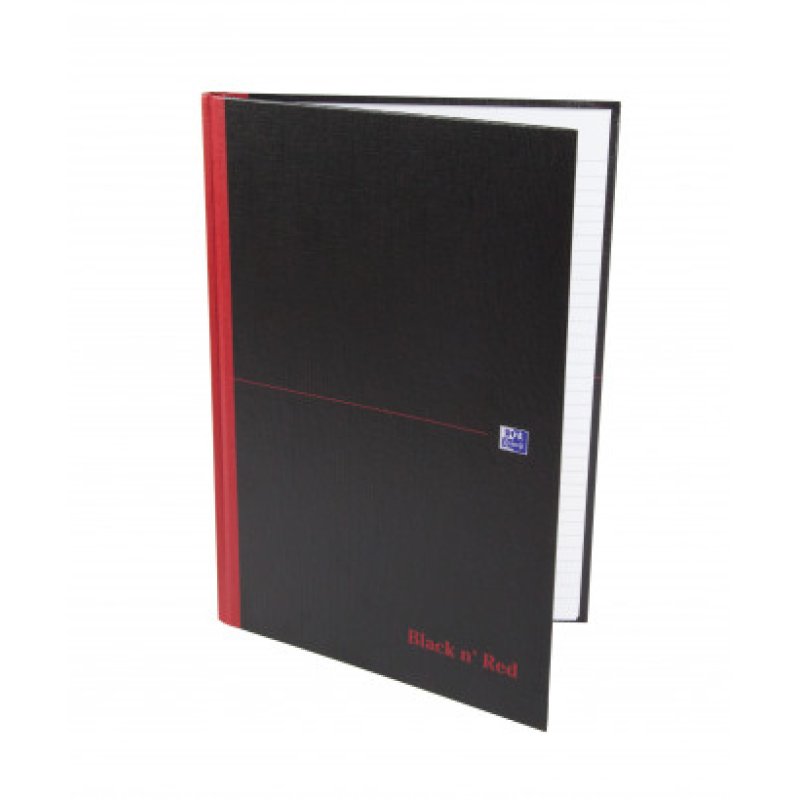 Oxford Bloc-notes Black n' Red - à reliure, A4, quadrillé