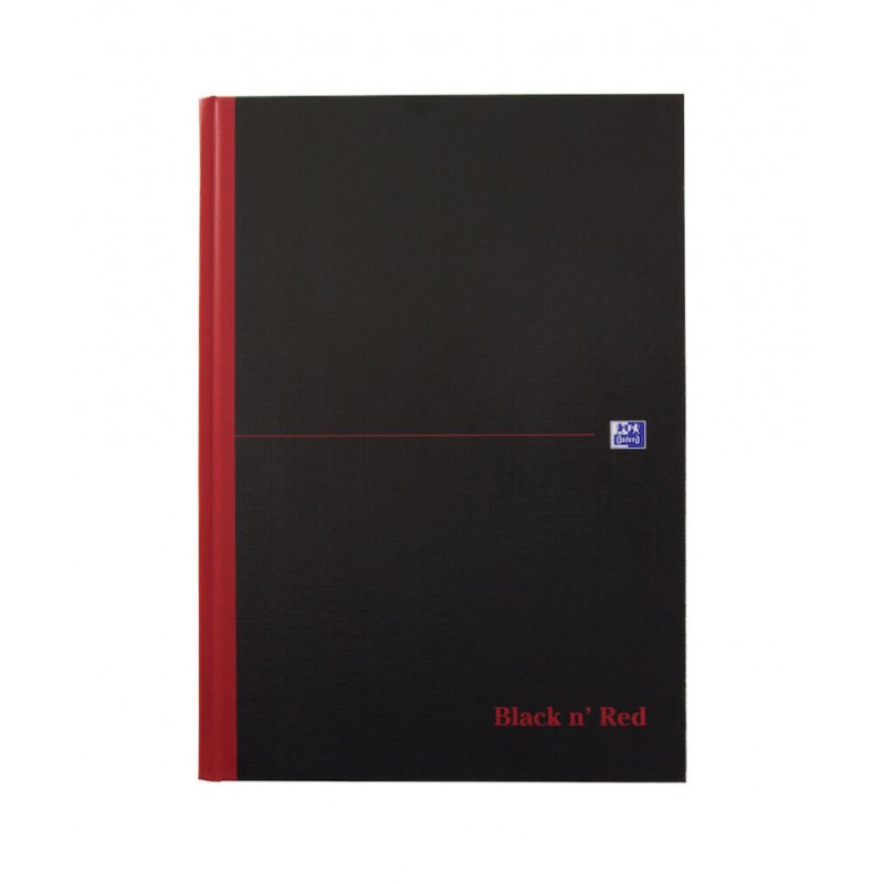 Oxford bloc-notes Black n' Red - à reliure, A4, ligné