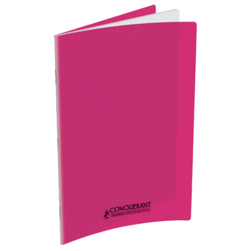 Conquerant Cahiers Polypro bloc-notes 96 feuilles Rose