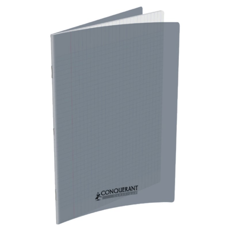CONQUERANT CLASSIQUE Cahier 170 x 220 mm, séyès, gris