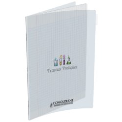 Conquerant Cahiers Polypro bloc-notes 96 feuilles Transparent