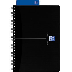 Oxford Cahier à reliure spirale "Smart Black", A5, noir