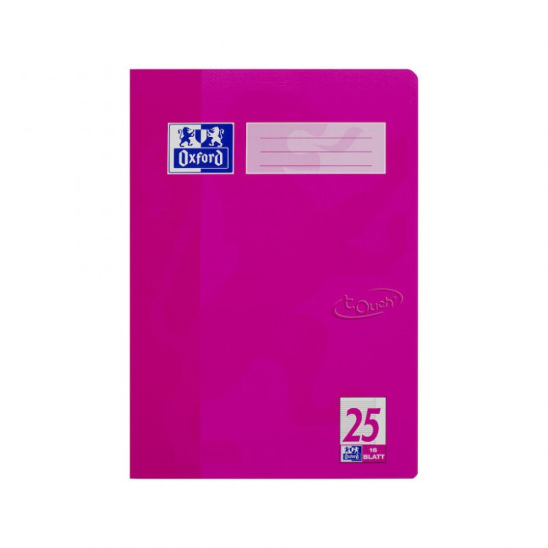 Oxford Schulheft "Touch", DIN A4, Lineatur 25, pink
