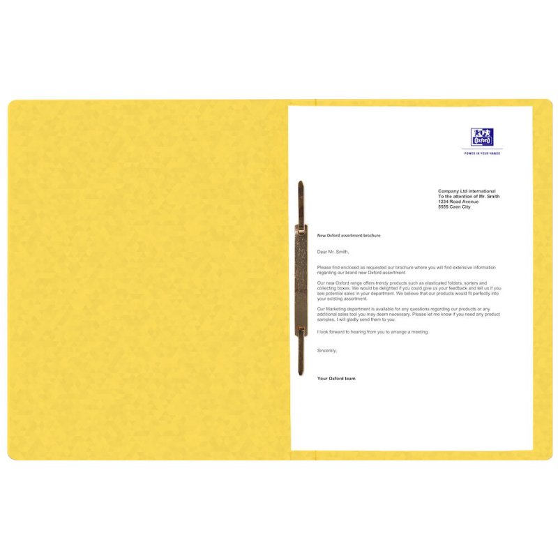 Oxford 400116207 folder Cardboard Yellow A4