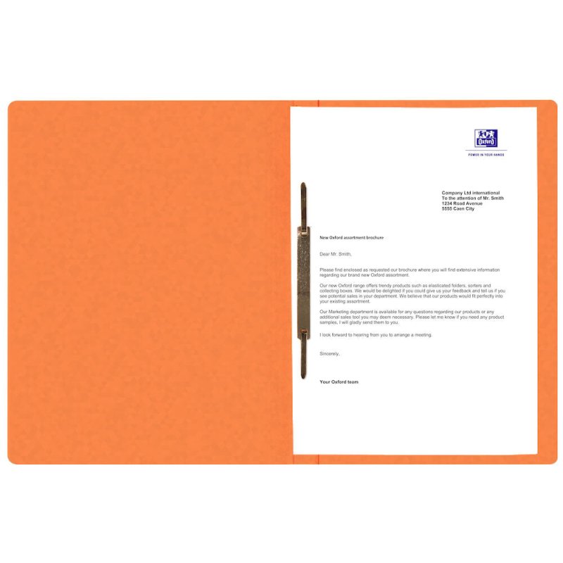 Oxford 400116210 folder Cardboard Orange A4