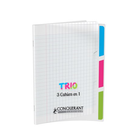 CONQUERANT CLASSIQUE Cahier "TRIO", 170 x 220 mm, seyès