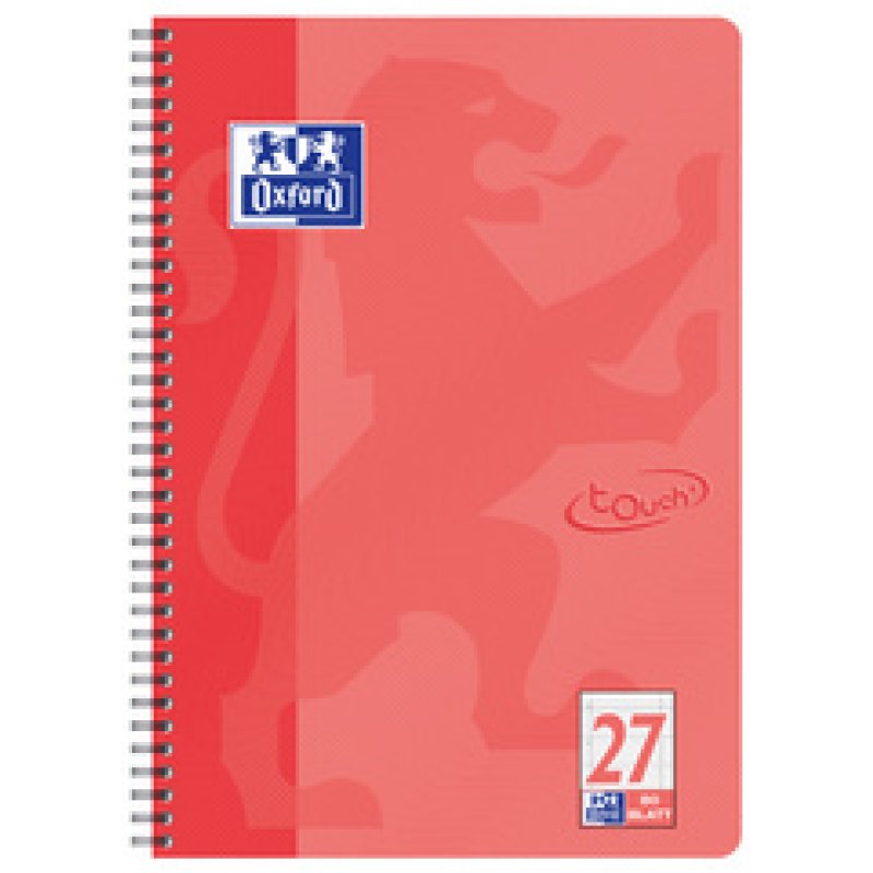 Oxford Cahier spiralé Touch, A4 , pointillé, 160 pages