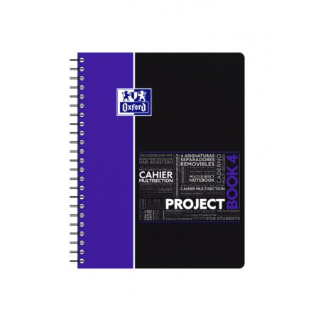 Oxford 400037408 writing notebook A4 Purple, Yellow, Blue, Red