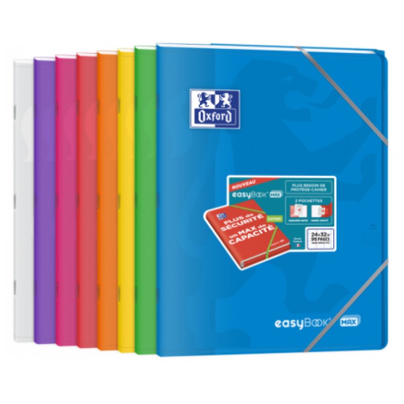 Oxford Cahier piqûre EasyBOOK MAX, 240 x 320 mm, assorti