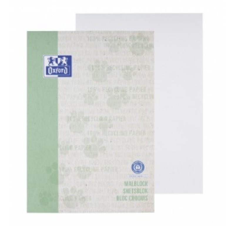 Oxford Malblock "Recycling", DIN A4, 100 Blatt, grün