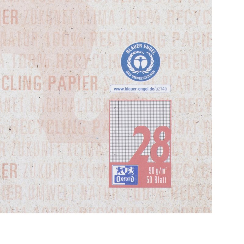 Oxford 400159594 bloc-notes A4 50 feuilles Rouge