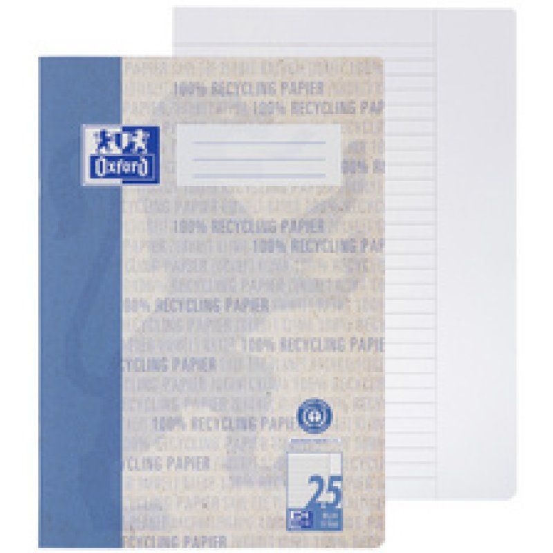 Oxford Schulheft "Recycling", DIN A4, Lineatur 25 / liniert