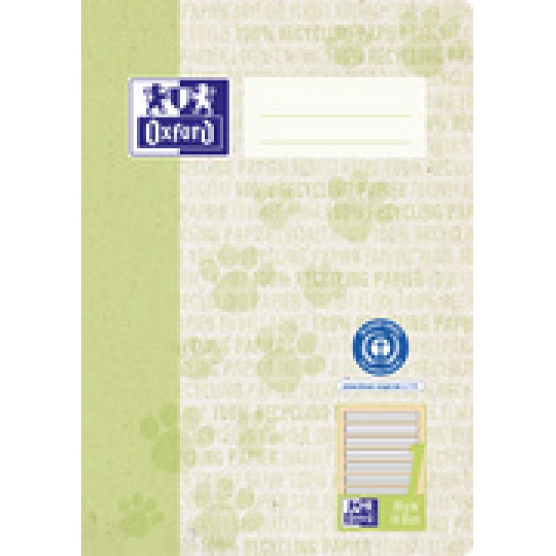 Oxford Schulheft "Recycling", DIN A5, 16 Blatt, Lineatur 2