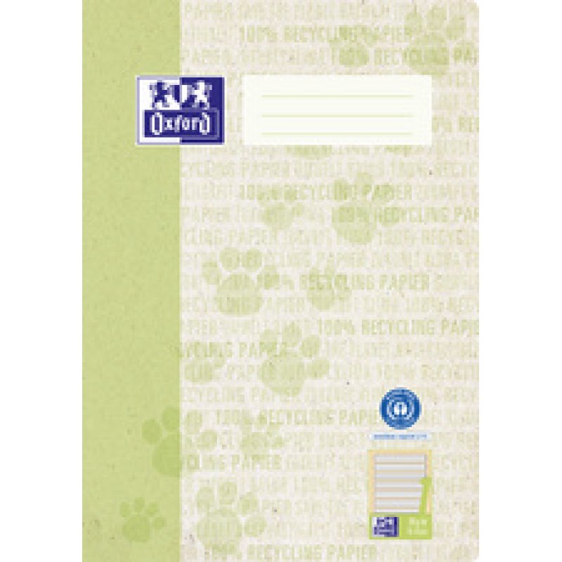 Oxford Schulheft "Recycling", DIN A4, 16 Blatt, Lineatur 7