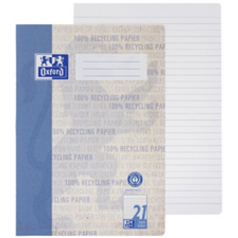 Oxford Schulheft "Recycling", DIN A4, 16 Blatt, Lineatur 20