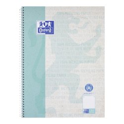 Oxford Recycling Collegeblock writing notebook A4 80 sheets Aqua colour