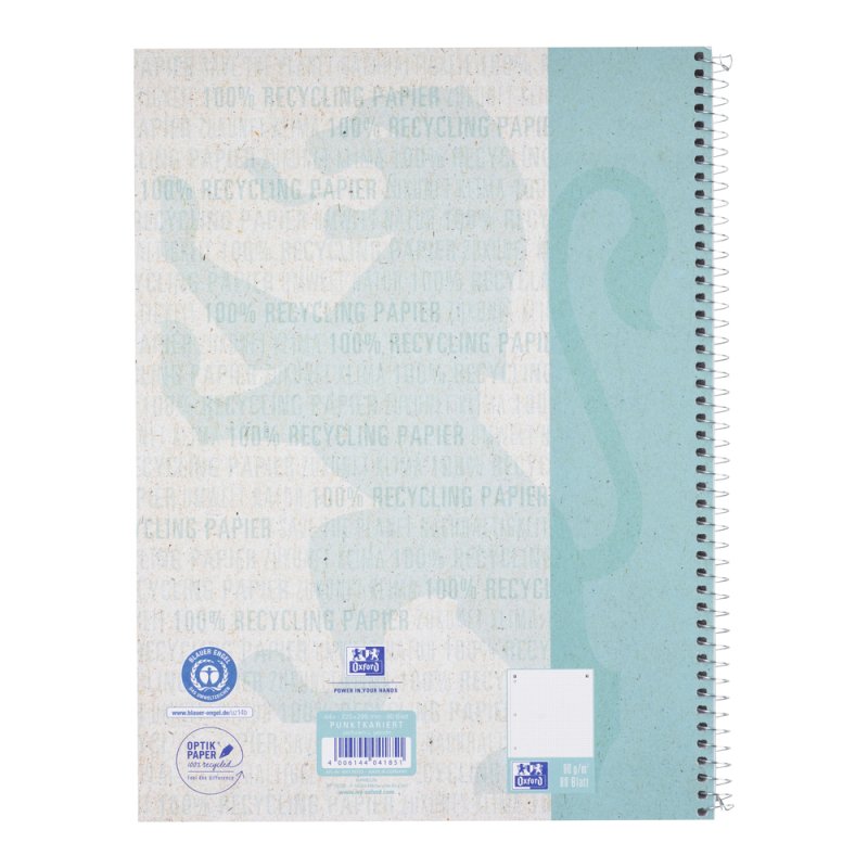 Oxford Collegeblock "Recycling", DIN A4 , 80 Blatt, dotted