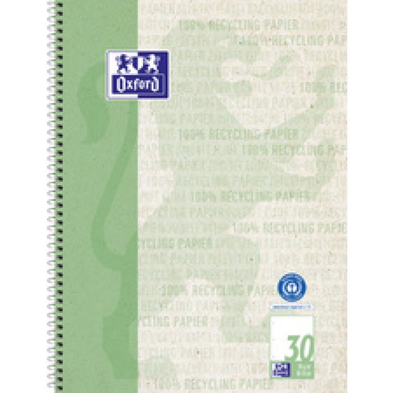 Oxford Collegeblock "Recycling", DIN A4 , 80 Blatt, kariert