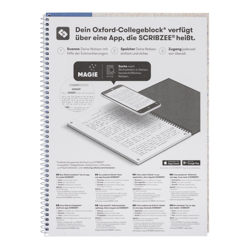 Oxford Collegeblock "Recycling", DIN A4 , 80 Blatt, liniert