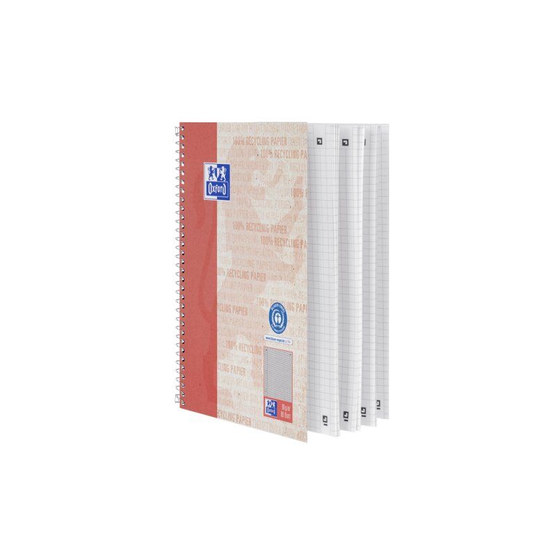 Oxford Recycling Collegeblock writing notebook A5 80 sheets Red