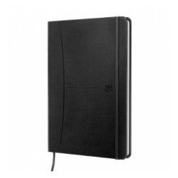 Oxford Carnet de notes Signature, A5, ligné, noir