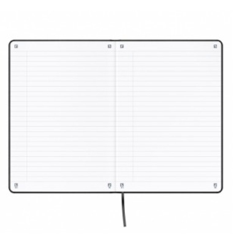 Oxford Carnet de notes Signature, A5, ligné, noir