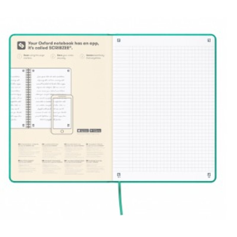 Oxford 400154946 bloc-notes A5 80 feuilles Turquoise