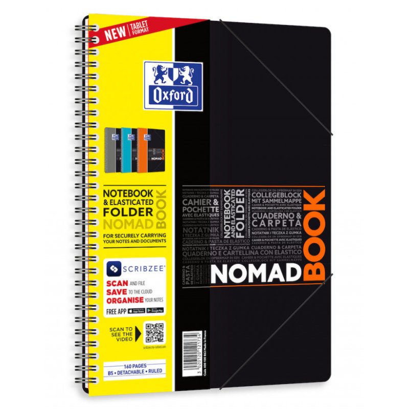 Oxford 400100862 writing notebook B5 Grey, Orange