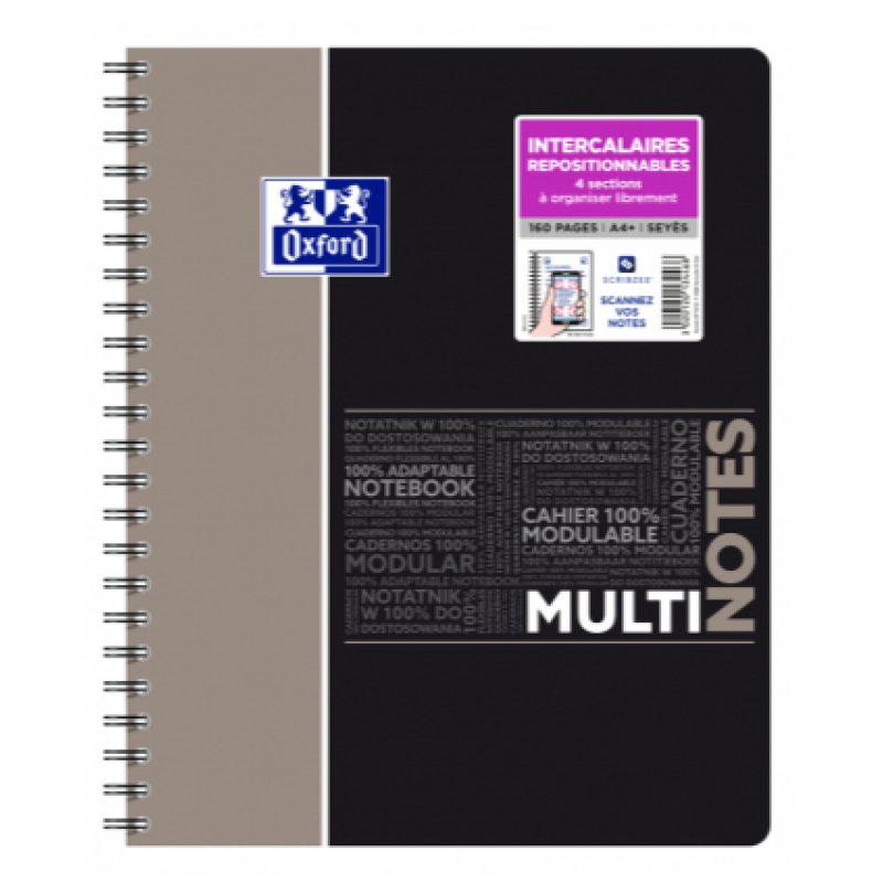 Oxford 400114568 writing notebook A4 80 sheets Assorted colours