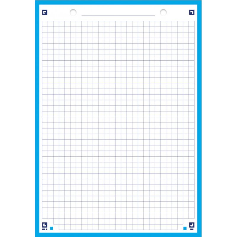 Oxford Bloc de fiches bristol, A5, quadrillé, blanc / bleu