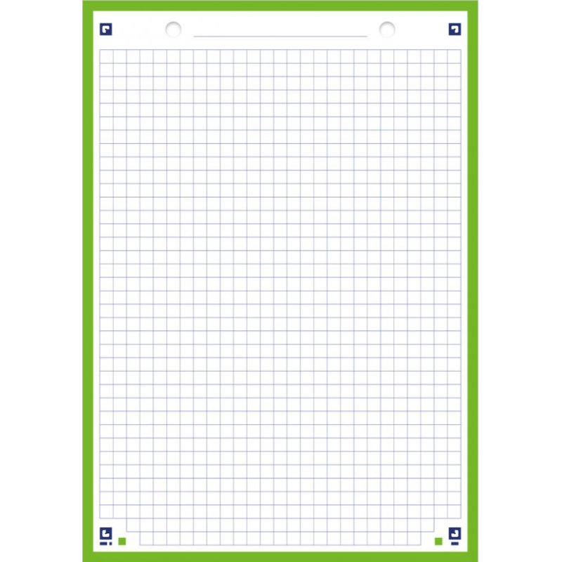 Oxford Bloc de fiches bristol, A5, quadrillé, blanc / vert