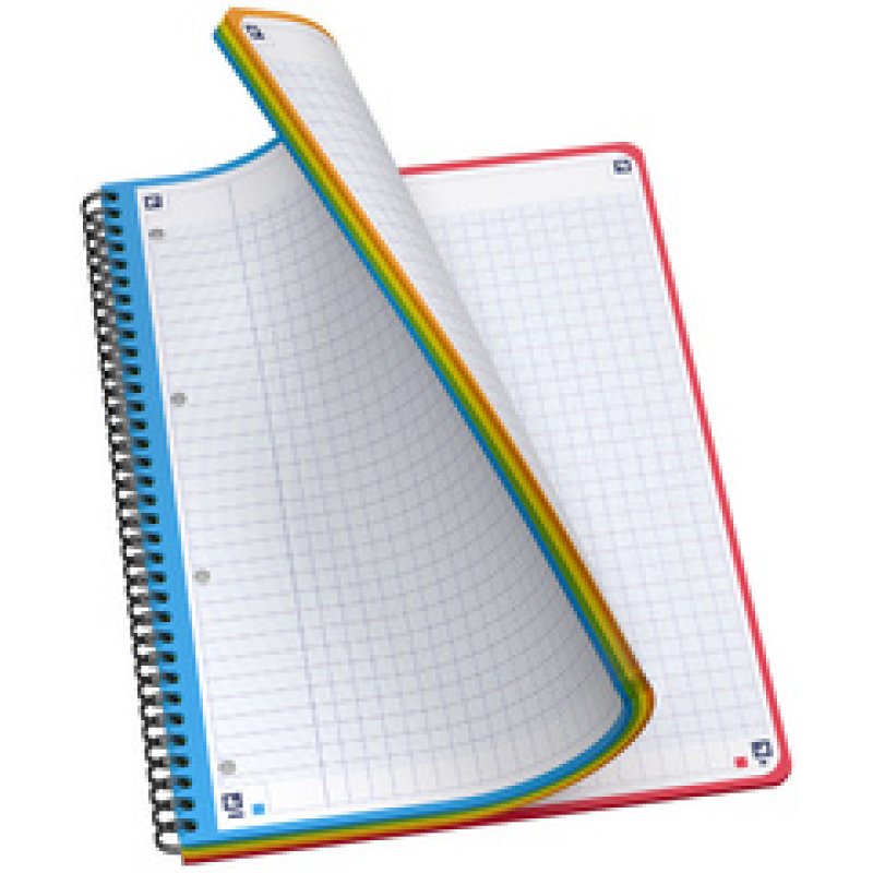 Oxford Cahier reliure intégrale COLOR SYSTEM, A4 , quadrillé