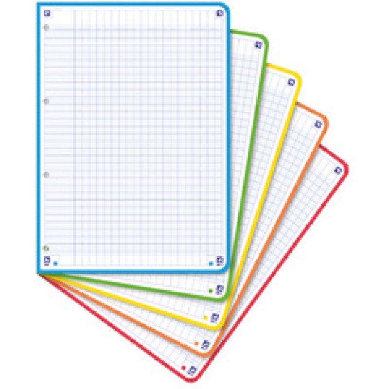 Oxford Feuilles simples COLOR SYSTEM, A4, seyès