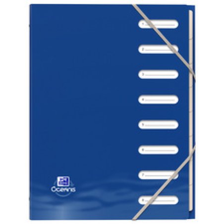 Oxford Trieur "Oceanis", A4, 8 onglets, PP recyclé, assorti