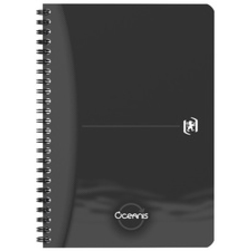 Oxford Office Cahier à spirale "Oceanis", A5, PP, noir