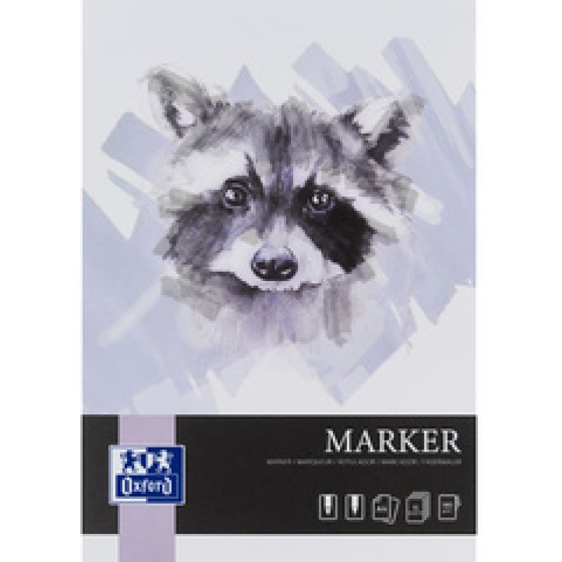 Oxford Art Bloc de dessin marqueur "Marker", A4, 15 feuilles