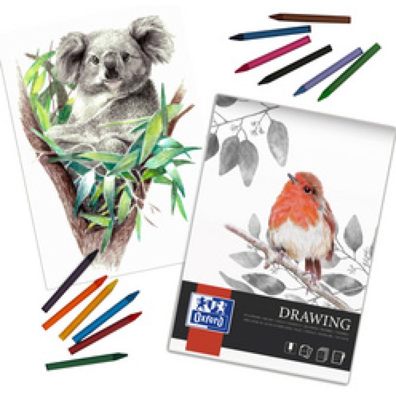 Oxford Art Bloc de dessin "Drawing", A4, 160 g/m2