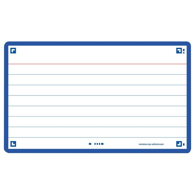 Oxford Fiches "Flash 2.0", 75 x 125 mm, ligné, bleu