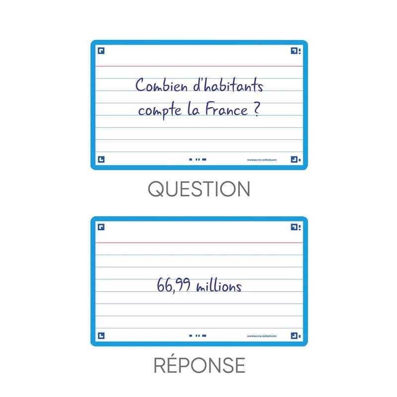 Oxford 400133876 index card Turquoise 80 pc(s)