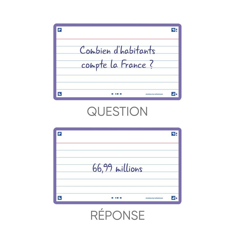Oxford 400133877 index card Violet 80 pc(s)
