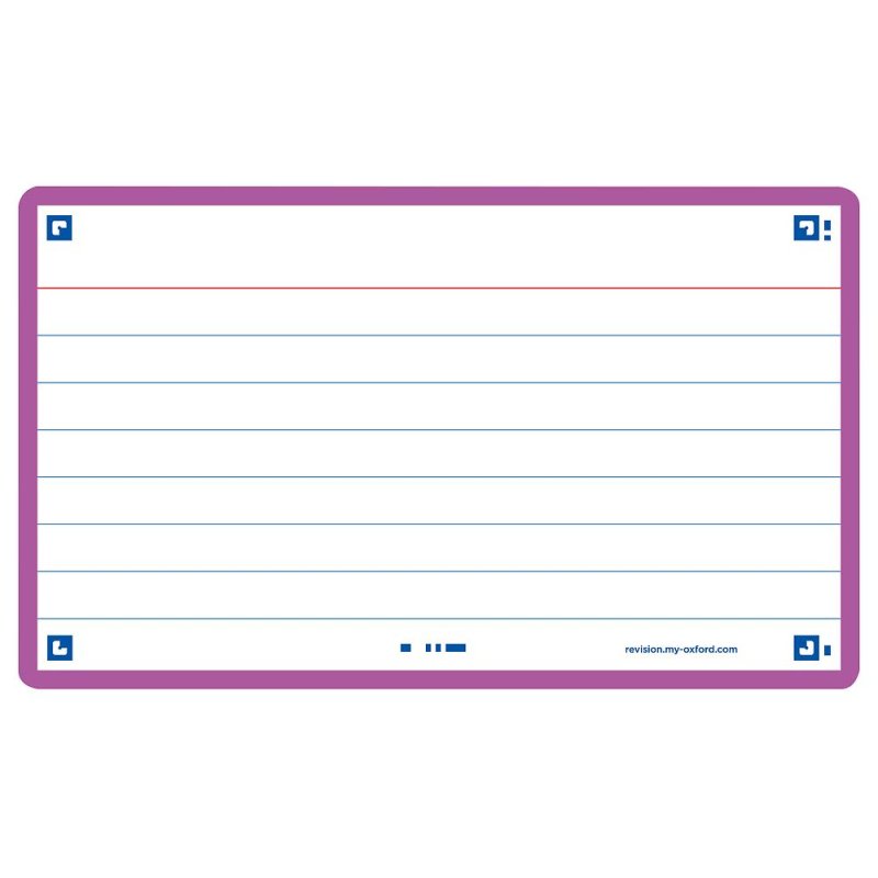 Oxford Fiches "Flash 2.0", 75 x 125 mm, ligné, lilas