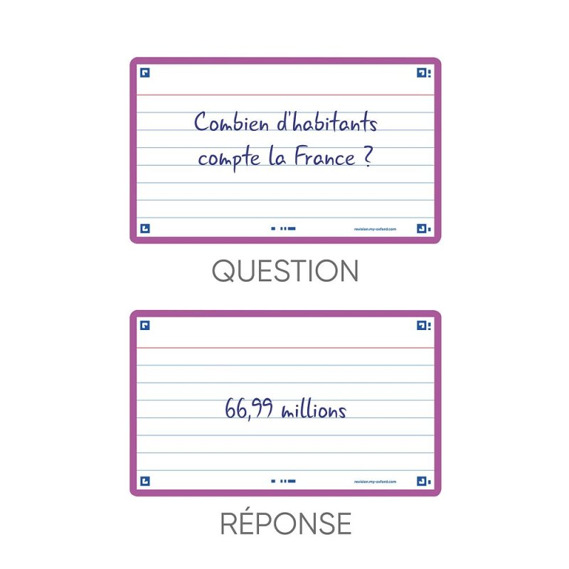 Oxford 400133878 index card Purple 80 pc(s)