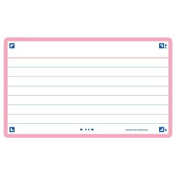 Oxford Fiches "Flash 2.0", 75 x 125 mm, ligné, rose